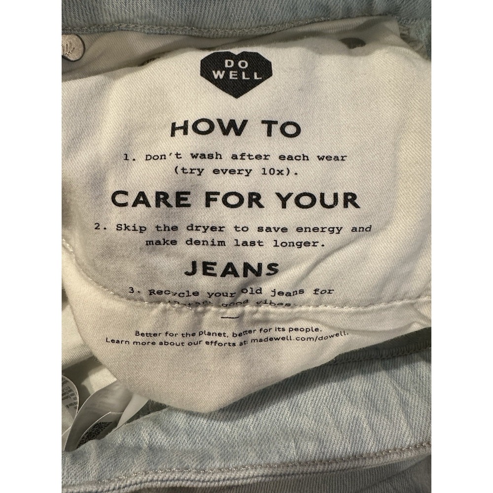 Madewell The Curvy Perfect Vintage Jeans Women's Sz W28 New With Tags Light Wash - Picture 16 of 16